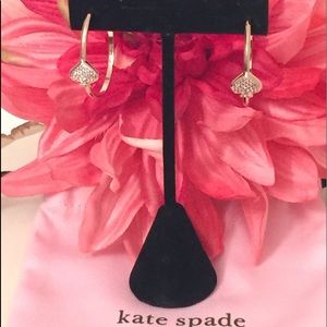 Kate Spade ♠️ Pave Hoops 🆕